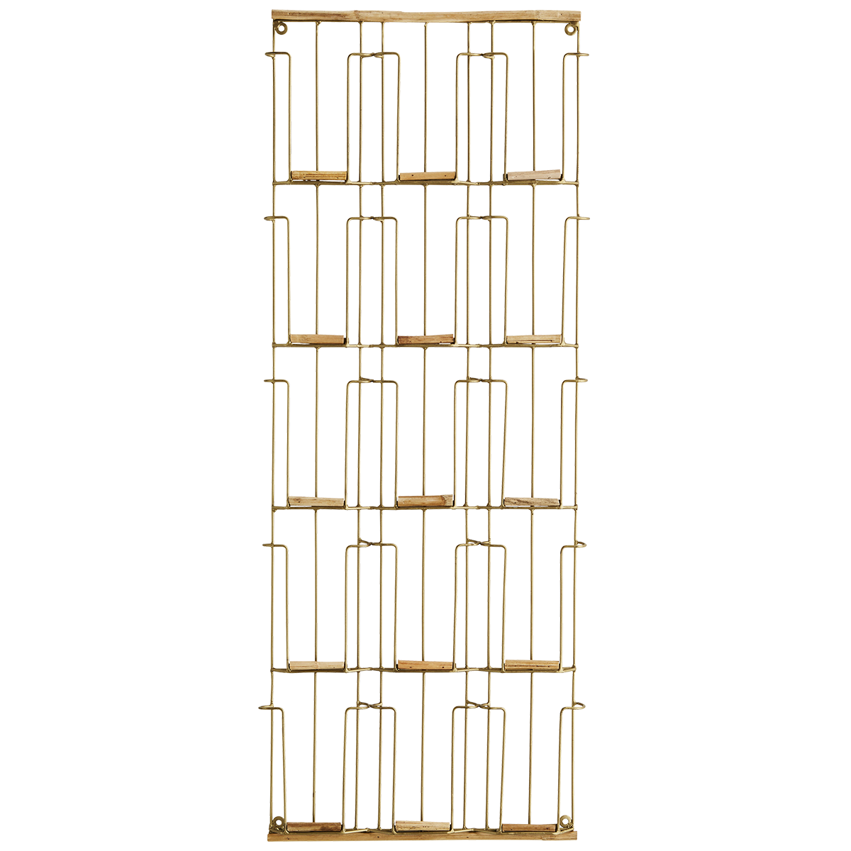 Iron card rack w/ bamboo