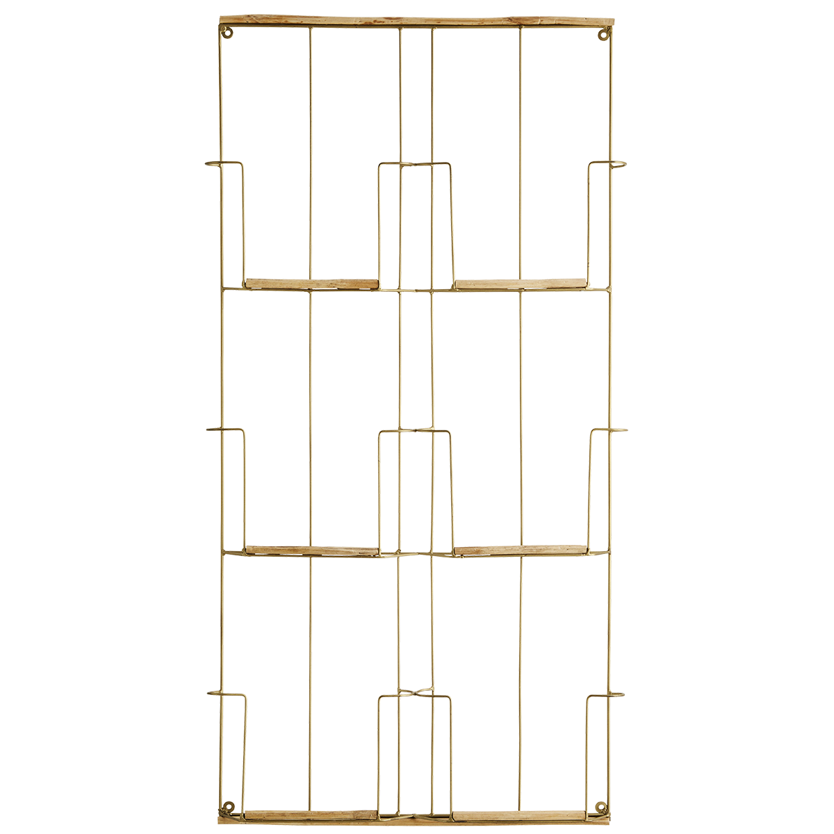 Iron magazine rack w/ bamboo