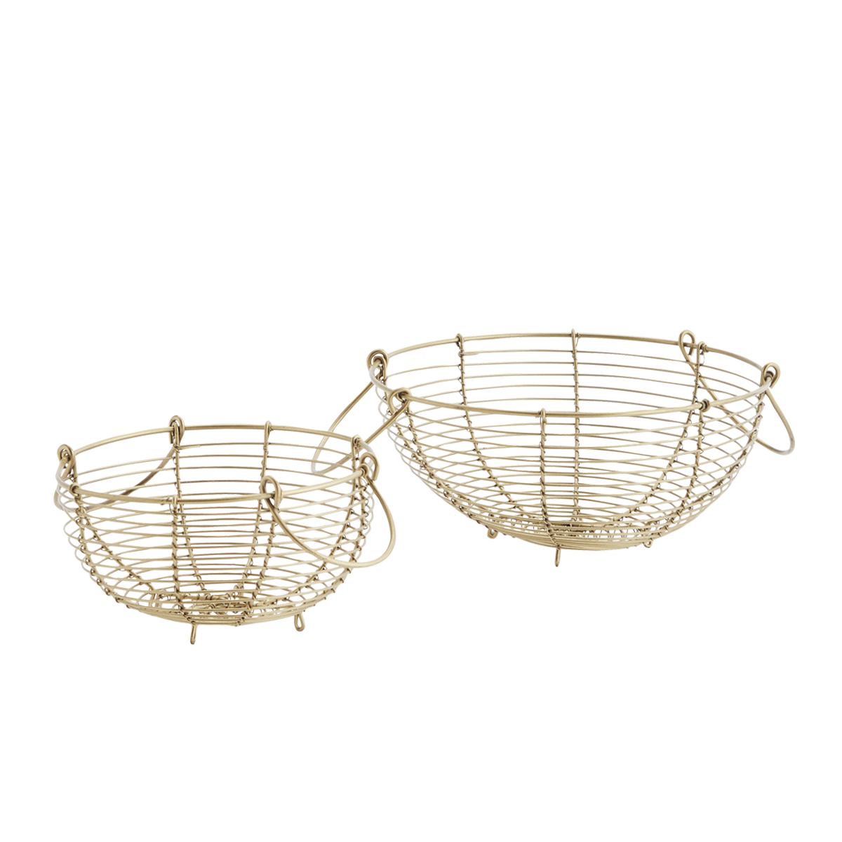 Round wire baskets w/ handles