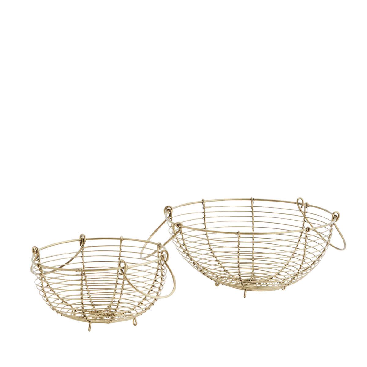 Round wire baskets w/ handles