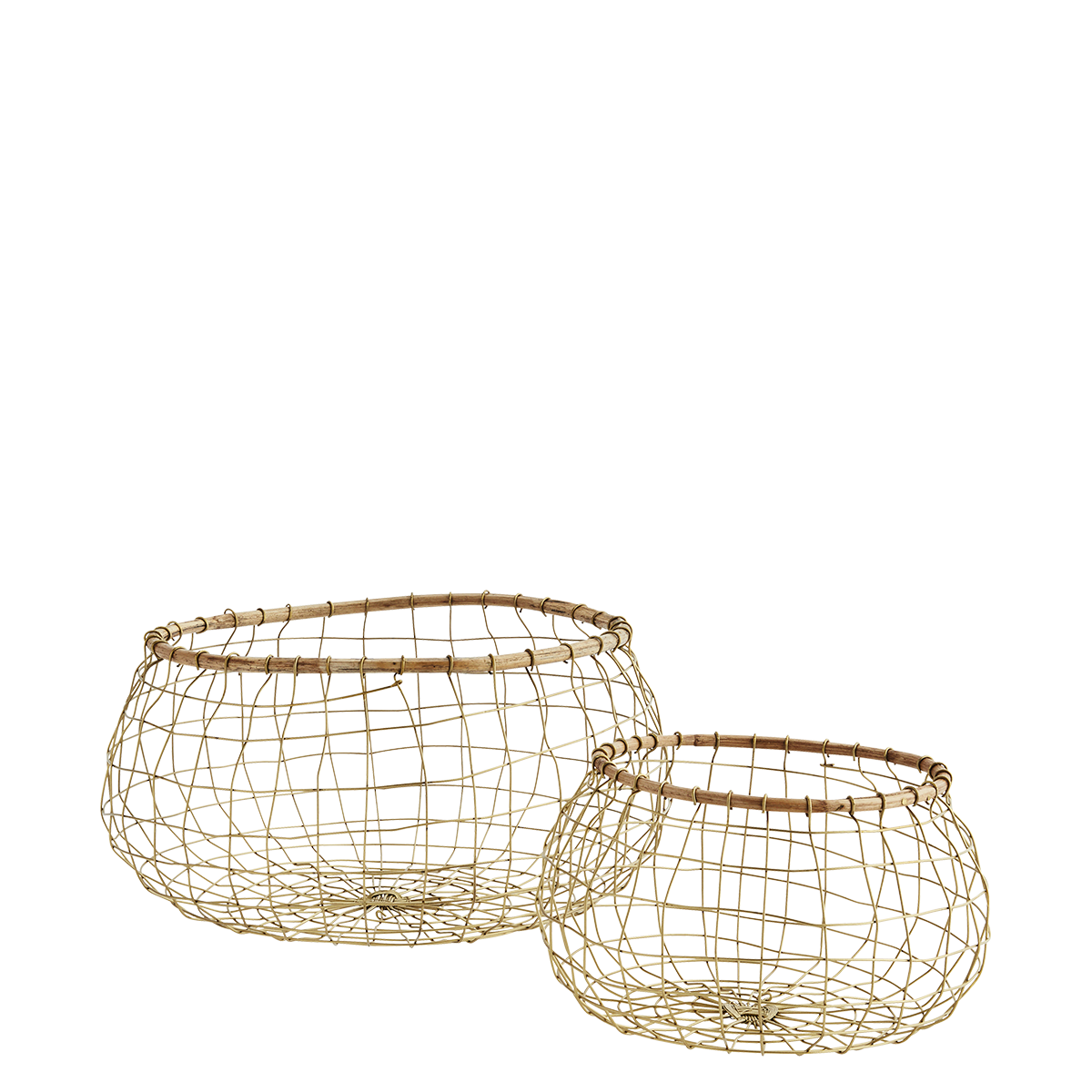 Round baskets w/ bamboo