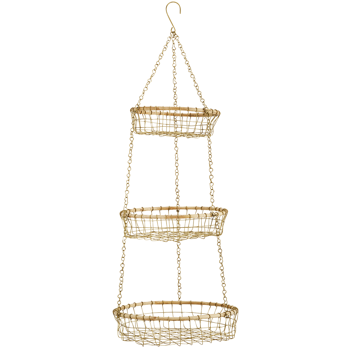 Hanging wire baskets w/ cane