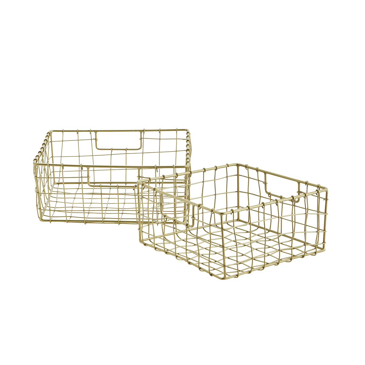 Quadratic iron wire baskets