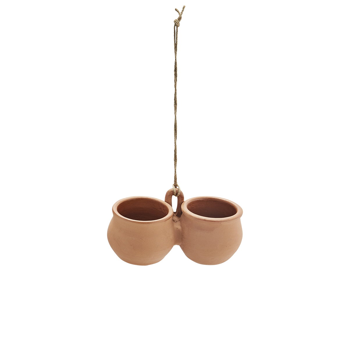 Hanging terracotta flower pots