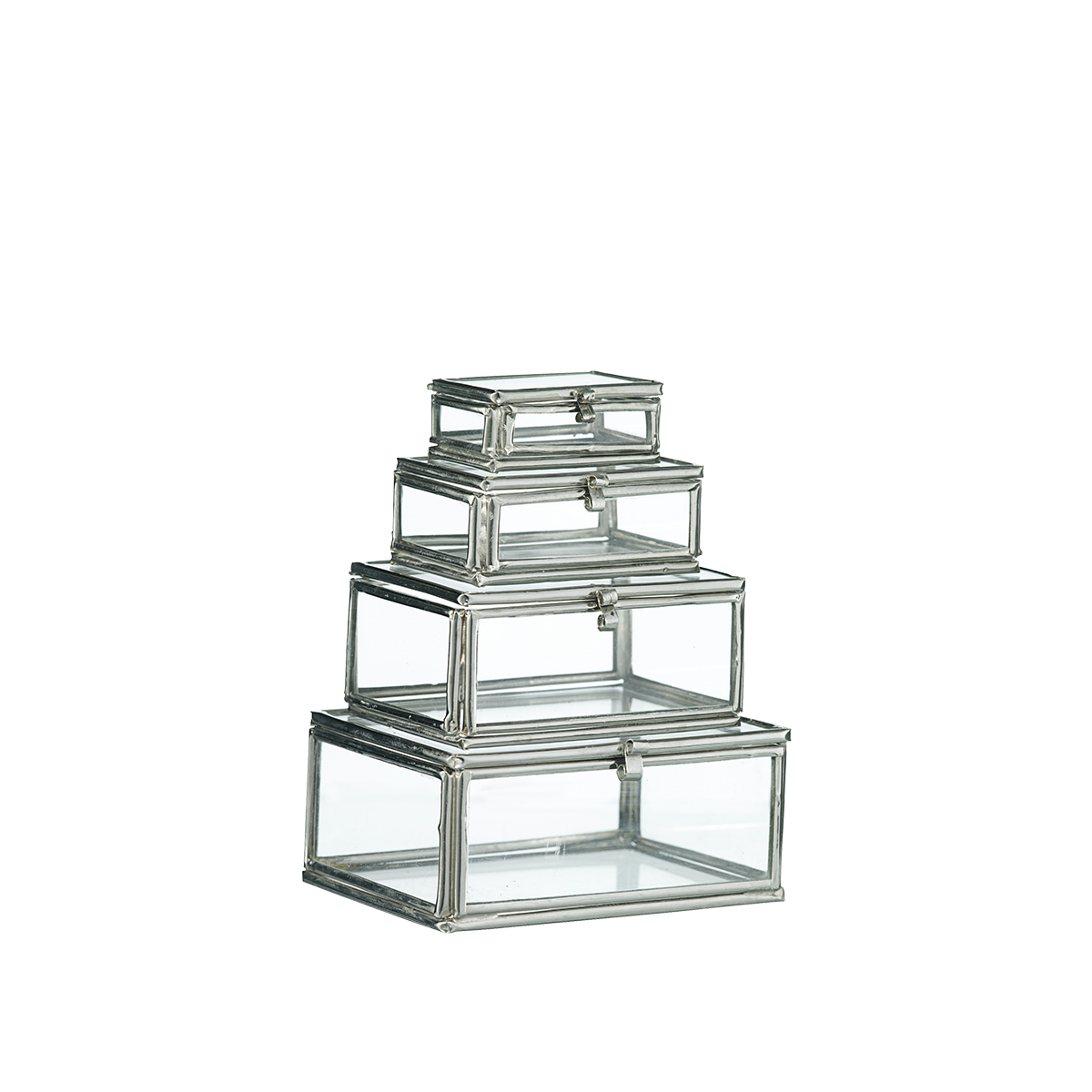 Rectangular glass boxes w/ lid