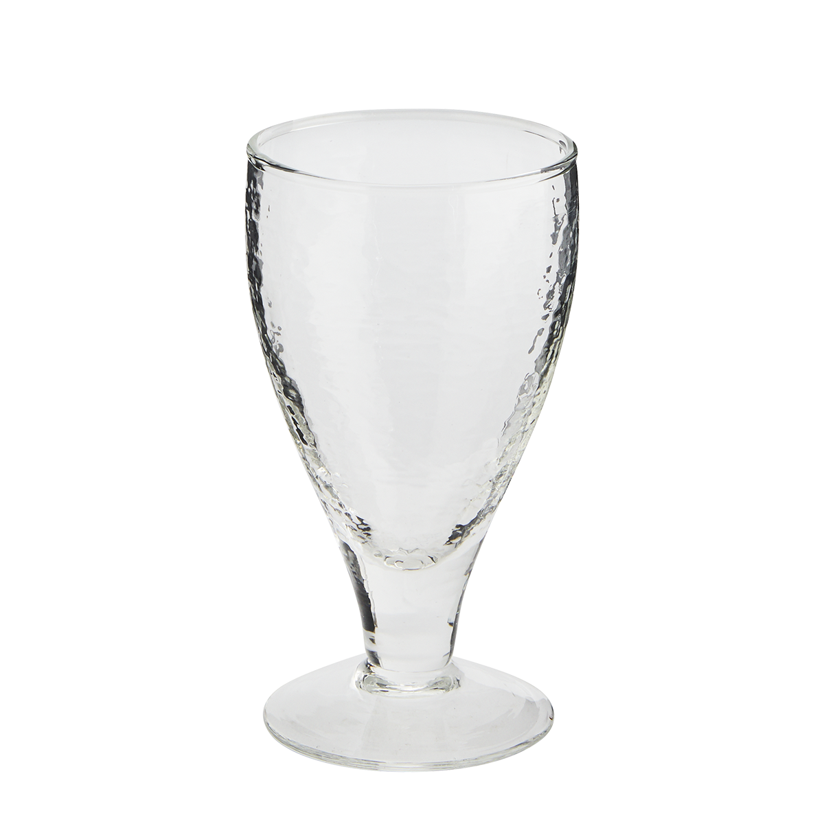 Hammered drinking glass