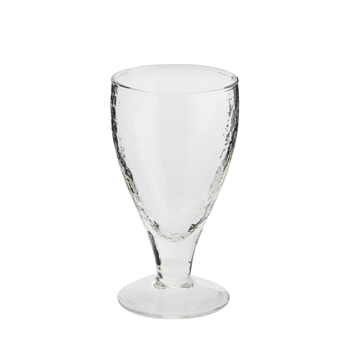 Hammered drinking glass