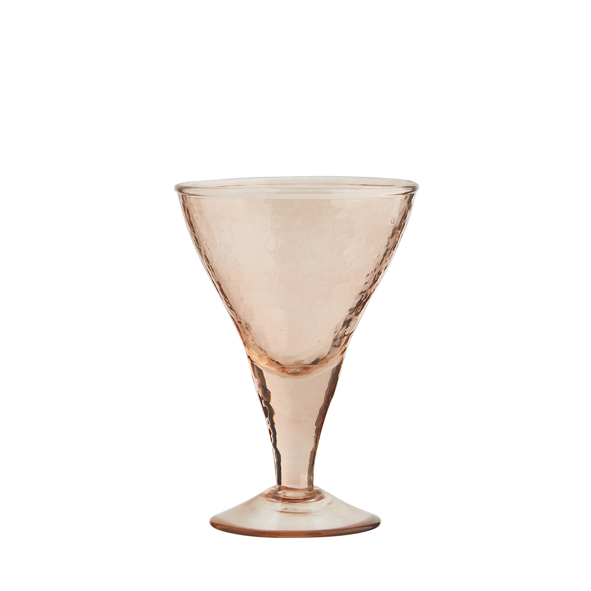 Hammered cocktail glass
