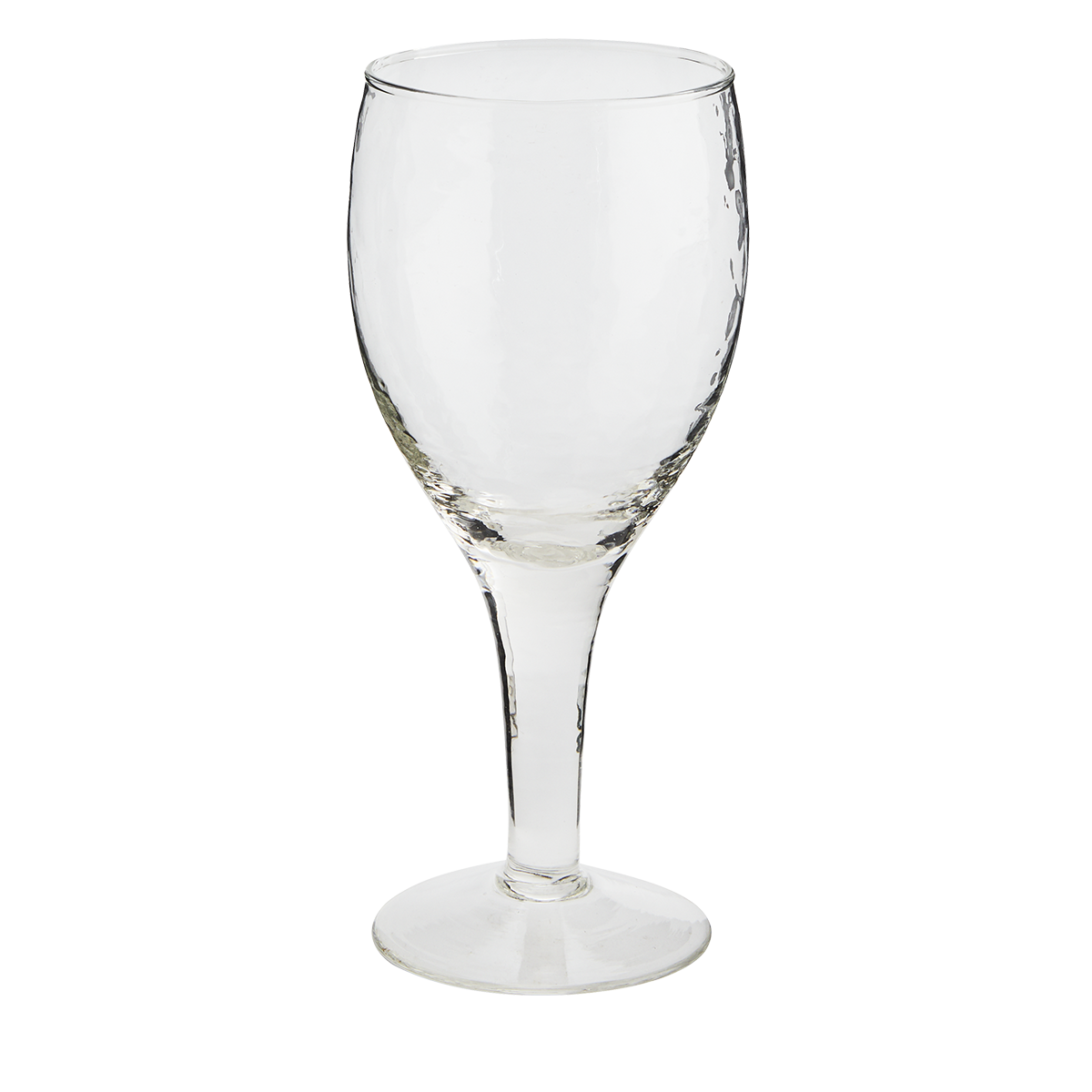 Hammered red wine glass