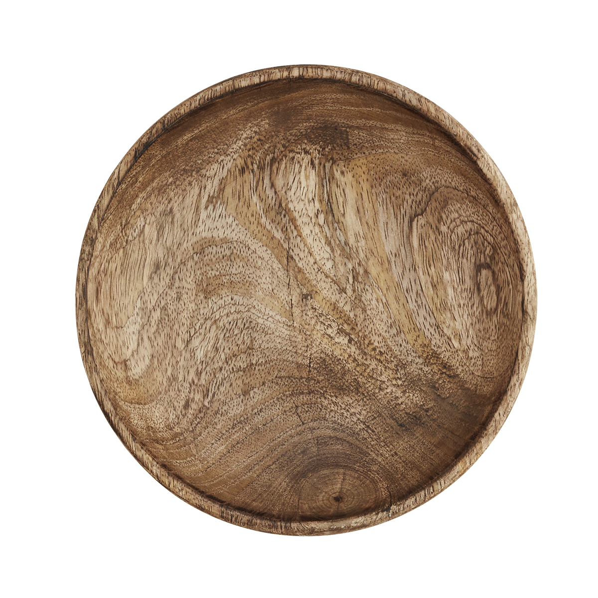 Deep wooden plate