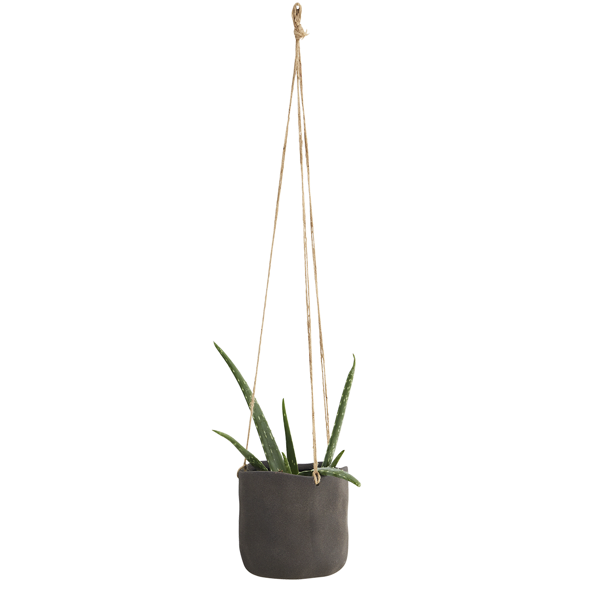 Hanging stoneware flower pot