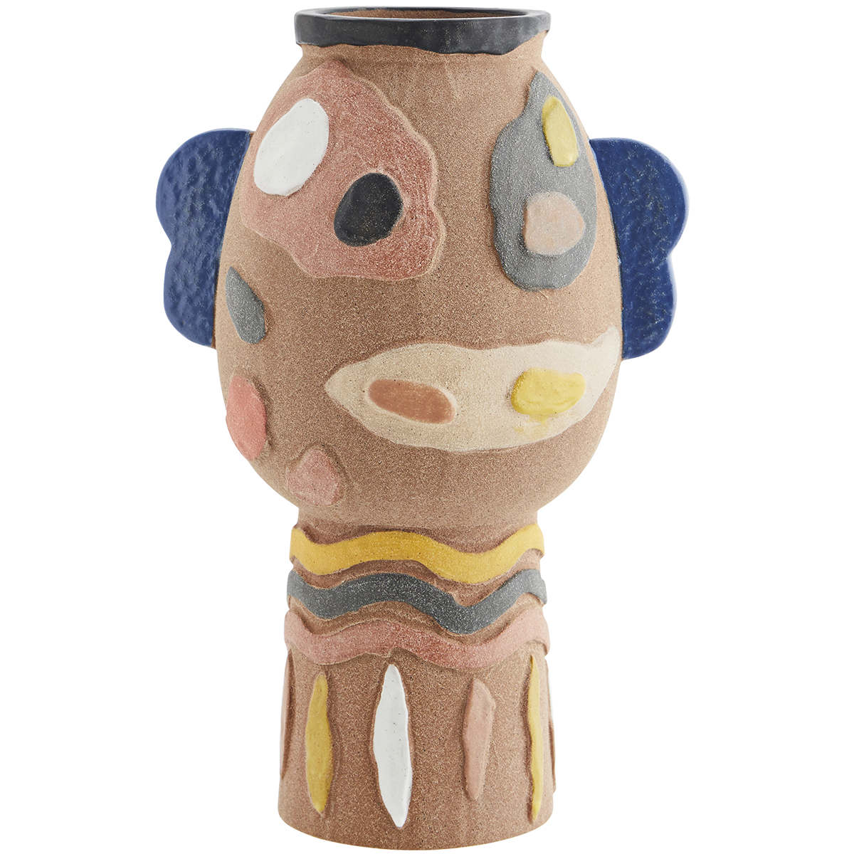 Stoneware vase w/ face