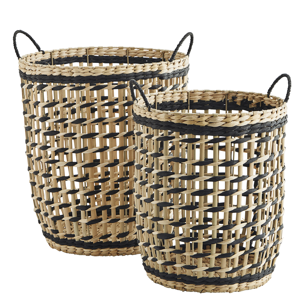 Rush baskets w/ handles
