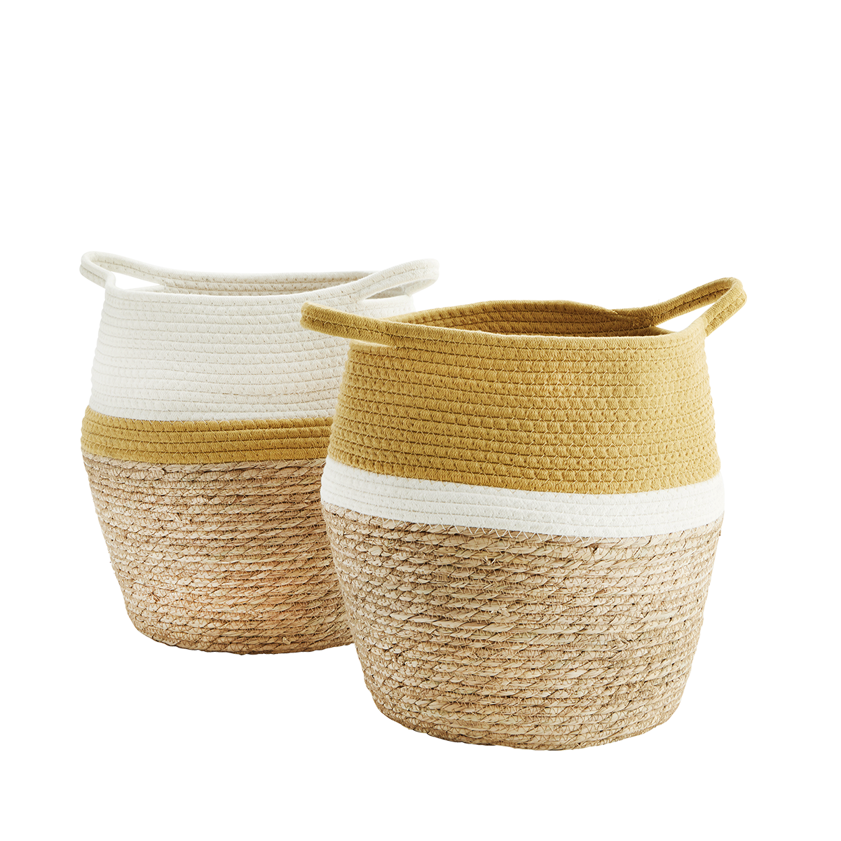 Rush baskets w/ cotton