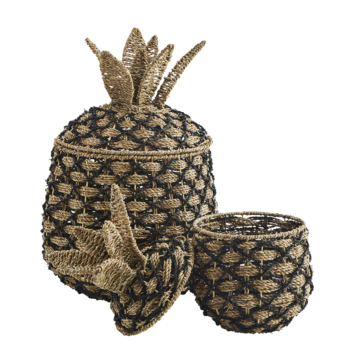 Seagrass pineapple baskets w/ lid