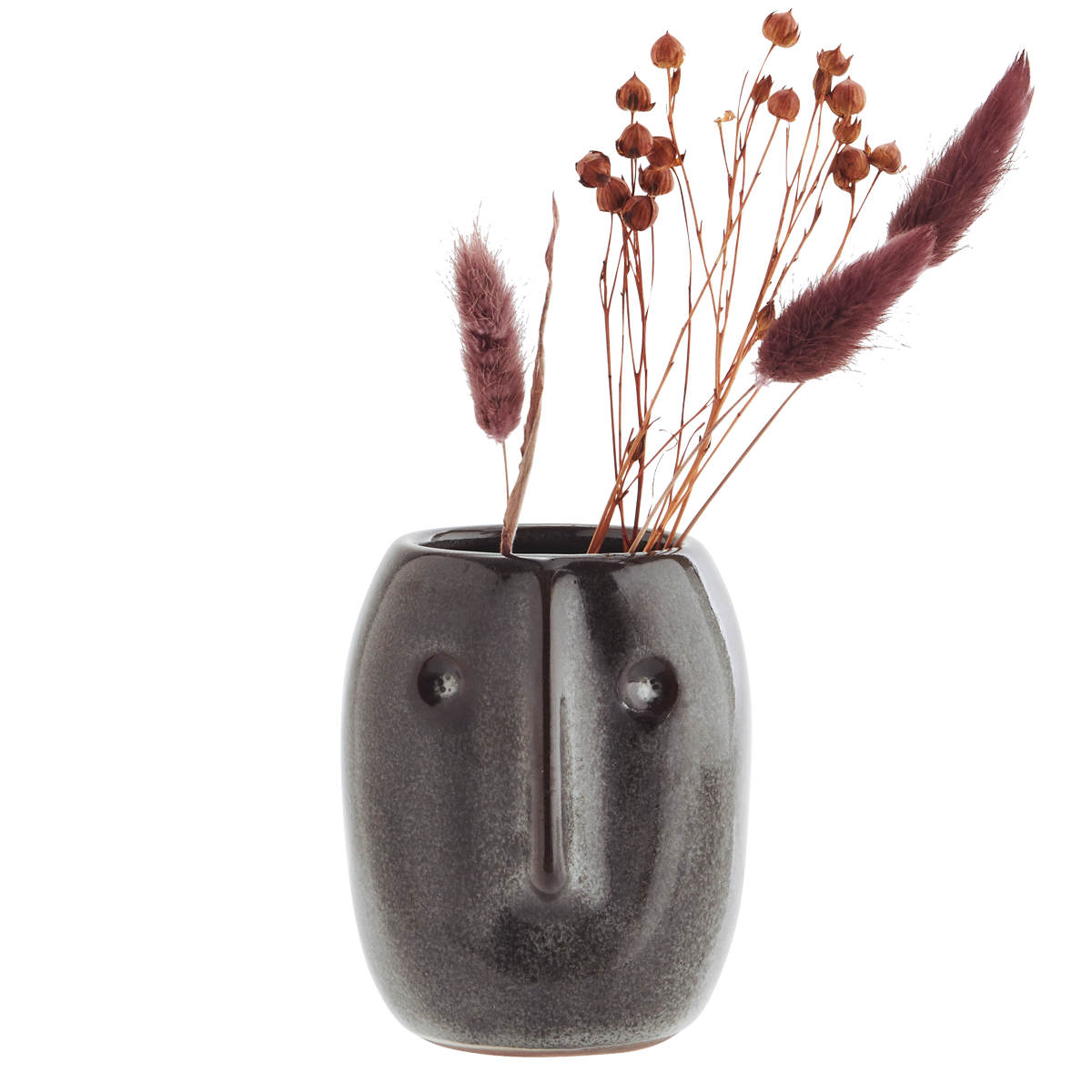 Flower pot w/ face imprint