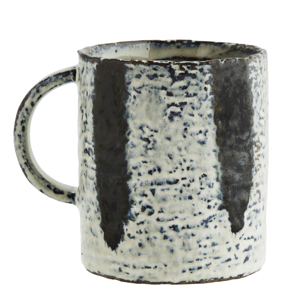 Stoneware mug w/ stripes