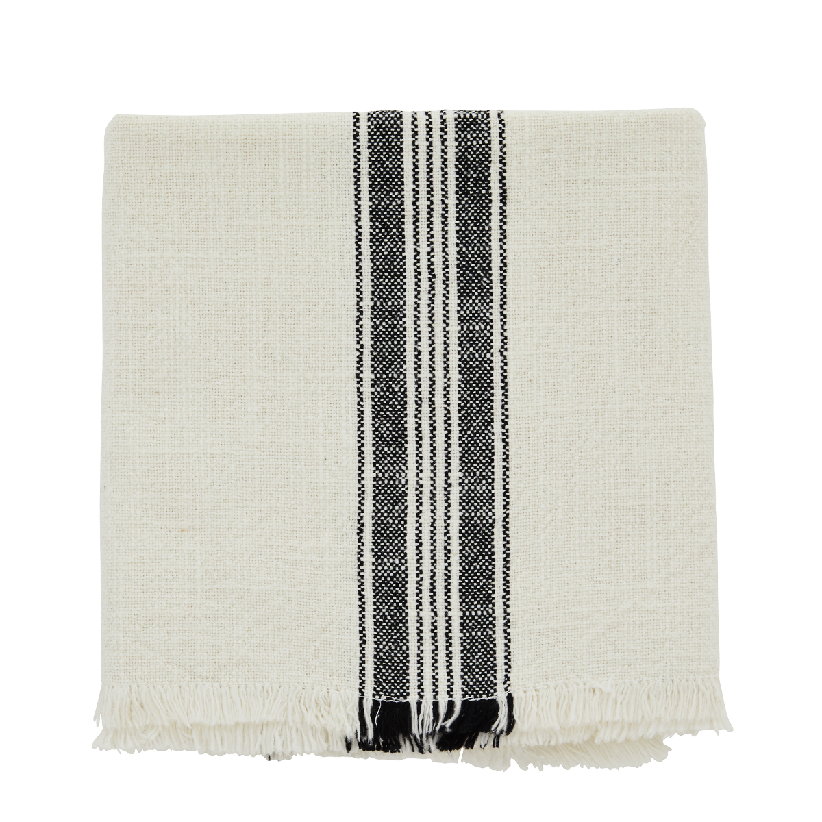 Striped kitchen towel w/ fringes
