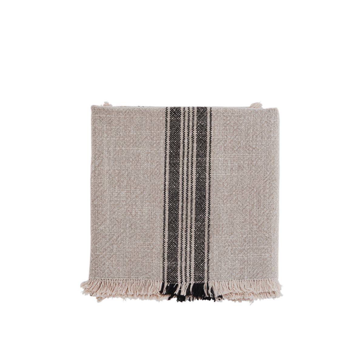 Striped kitchen towel w/ fringes