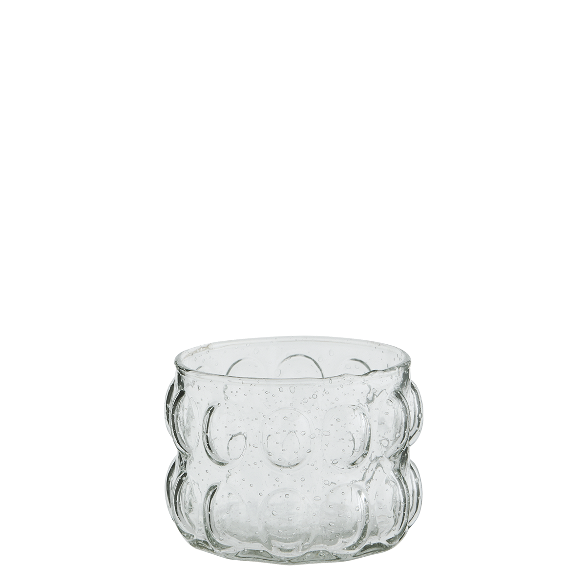 Glass votive w/ bubbles