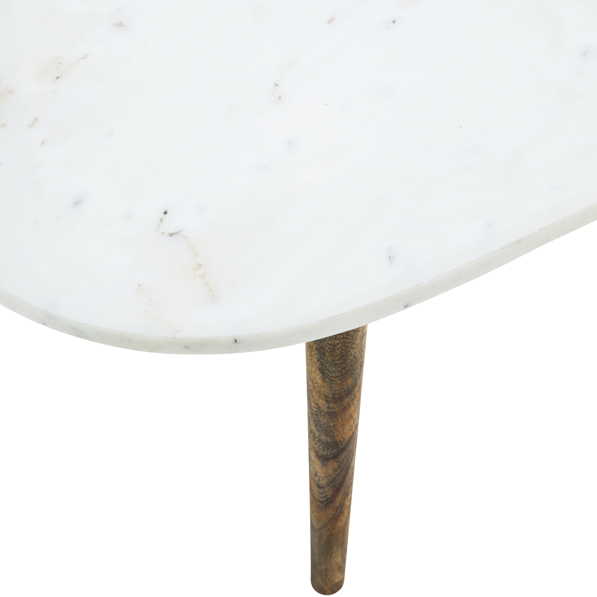 Marble coffee table w/ wooden legs