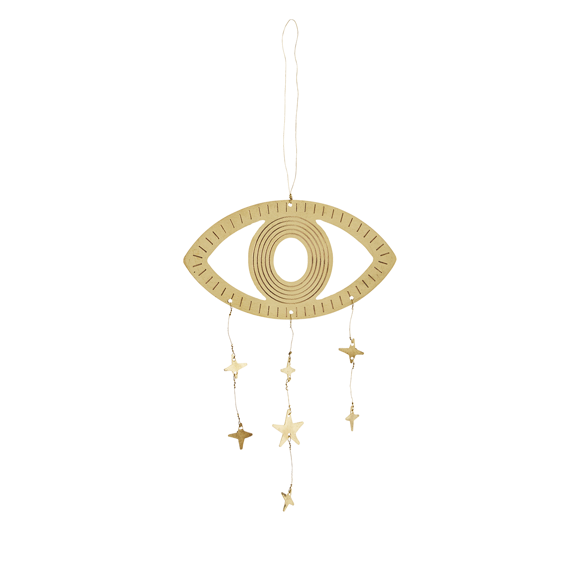 Hanging eye ornament w/ stars