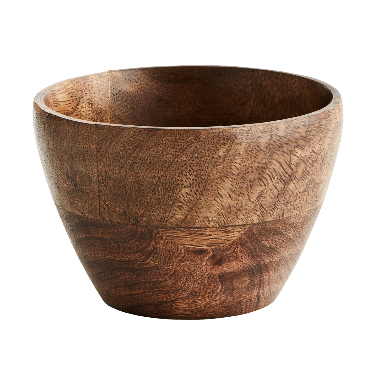 Round wooden bowl