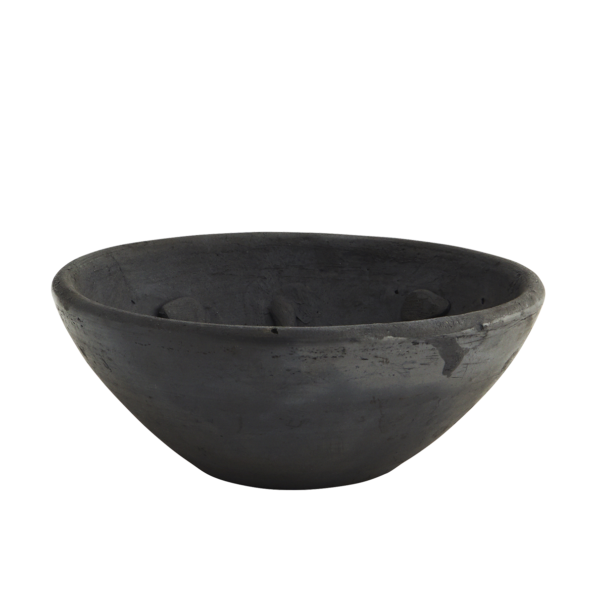 Handmade clay bowl w/ face imprint