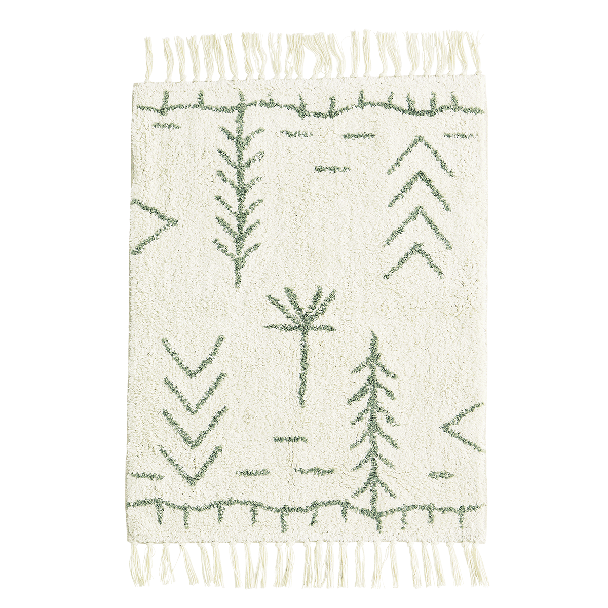 Tufted cotton bath mat