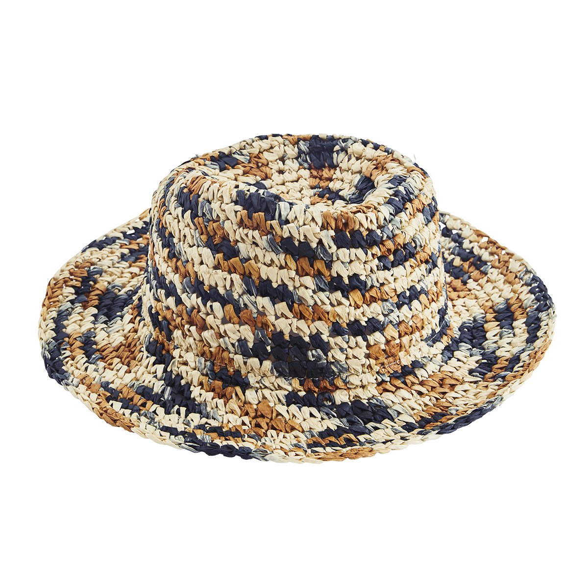 Crochet paper rope hat
