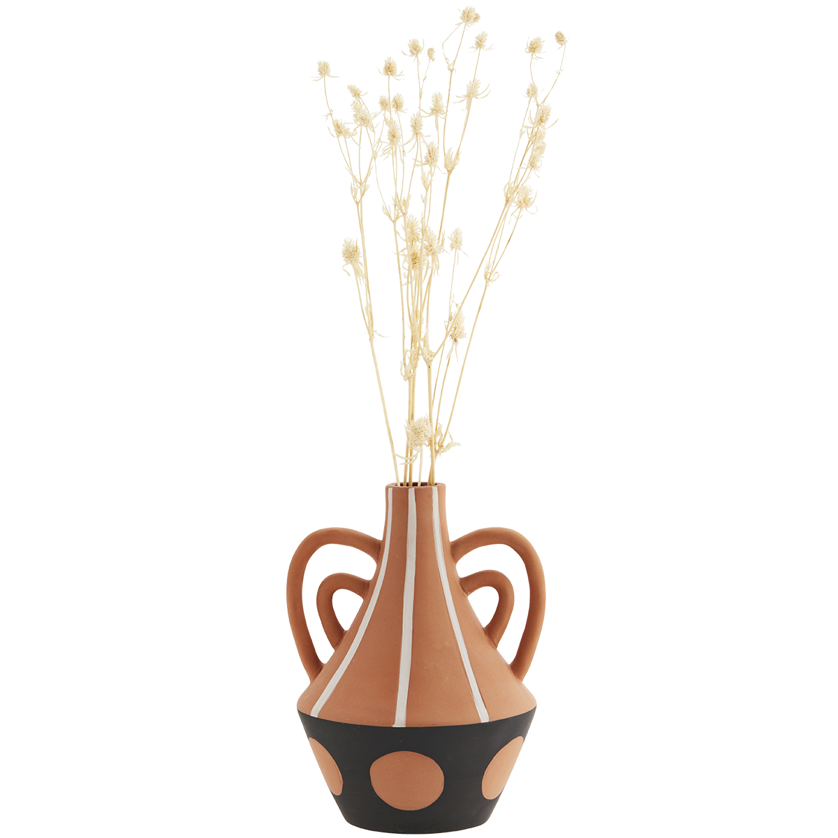 Hand painted terracotta vase