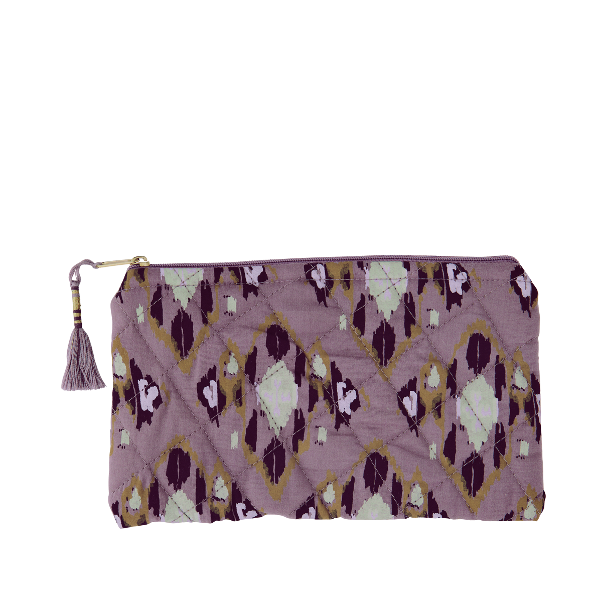 Quilted cotton pouch