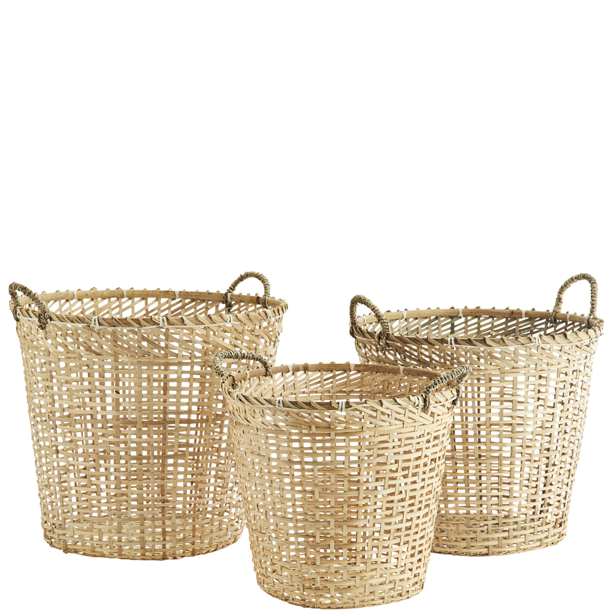 Round bamboo baskets