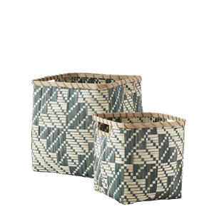 Square bamboo baskets