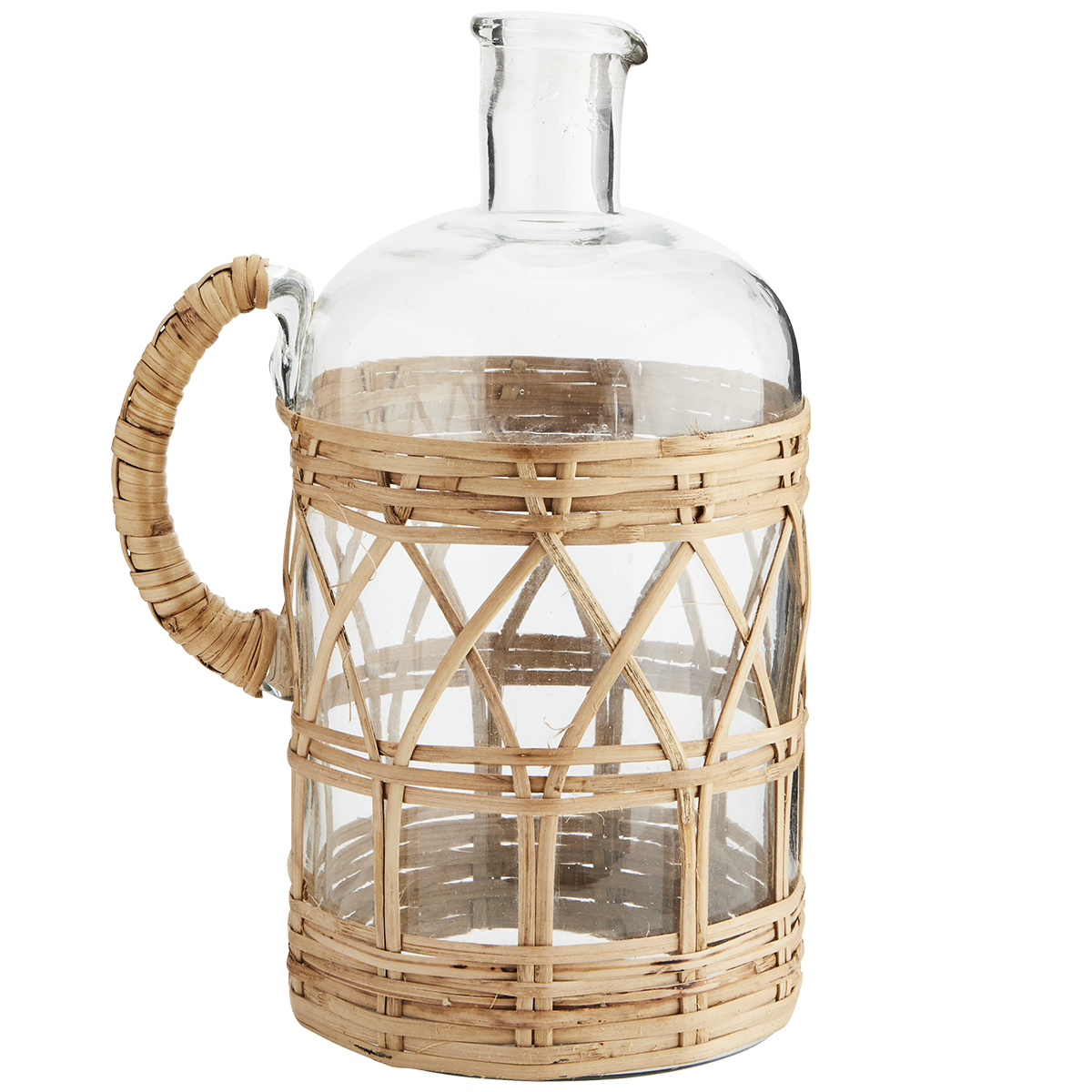 Glass jug w/ cane