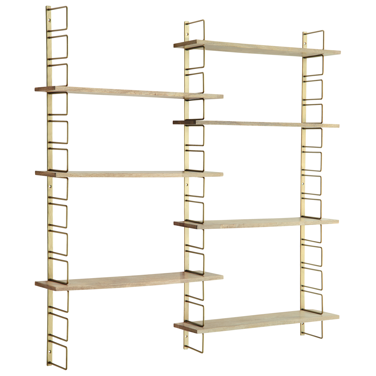 Wall rack w/ wooden shelves