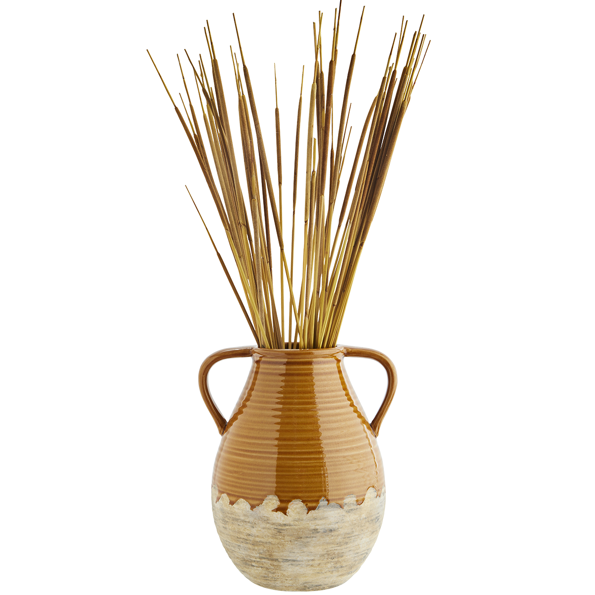 Stoneware vase w/ handles