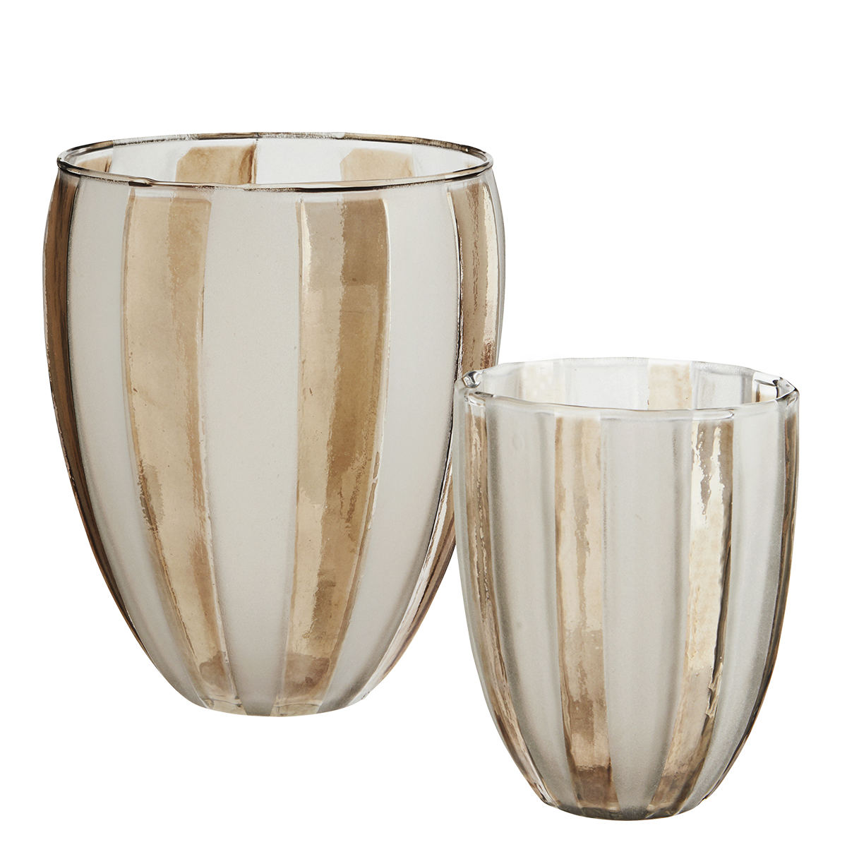 Striped glass vase