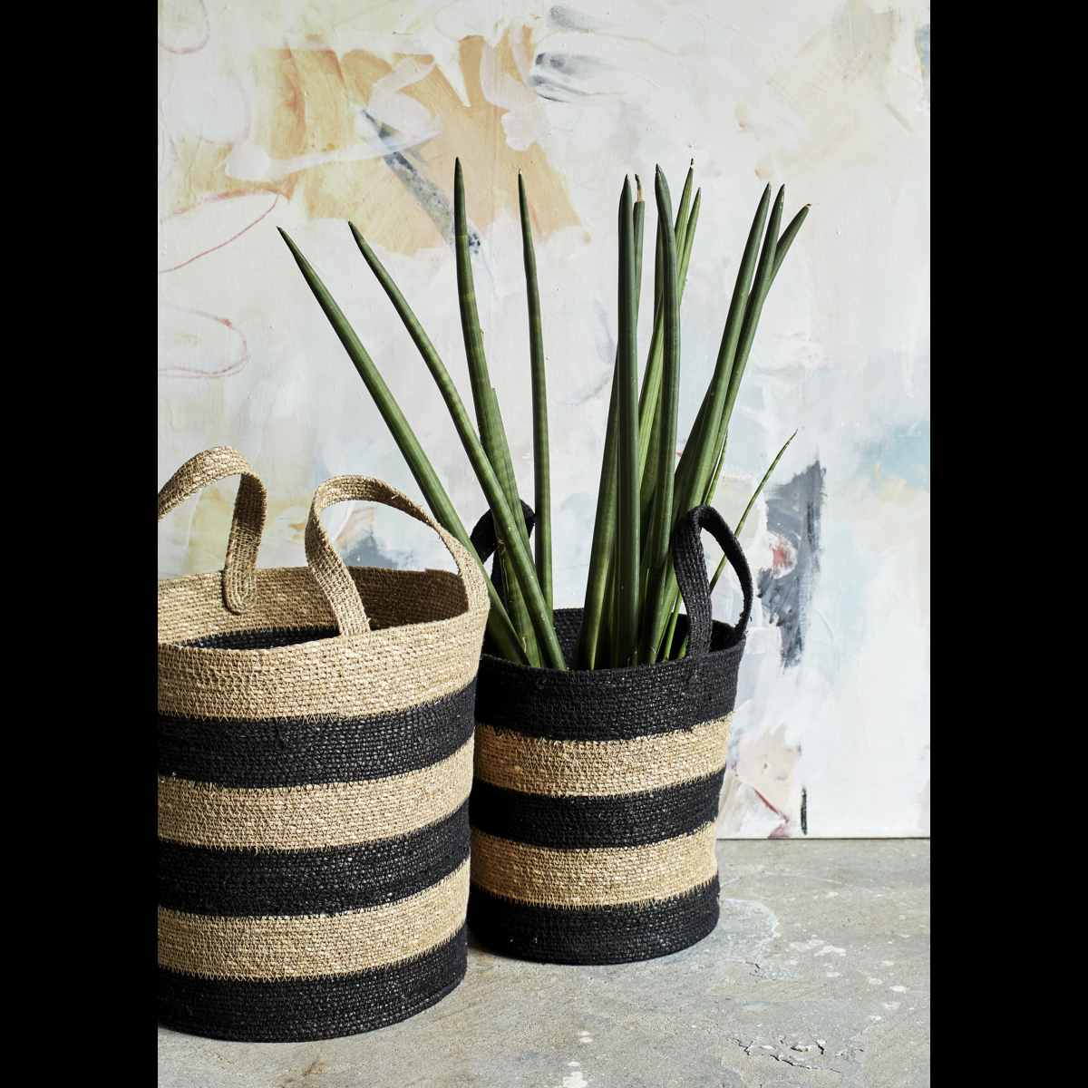 Grass baskets w/ handles