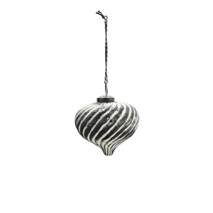 Striped glass ornament