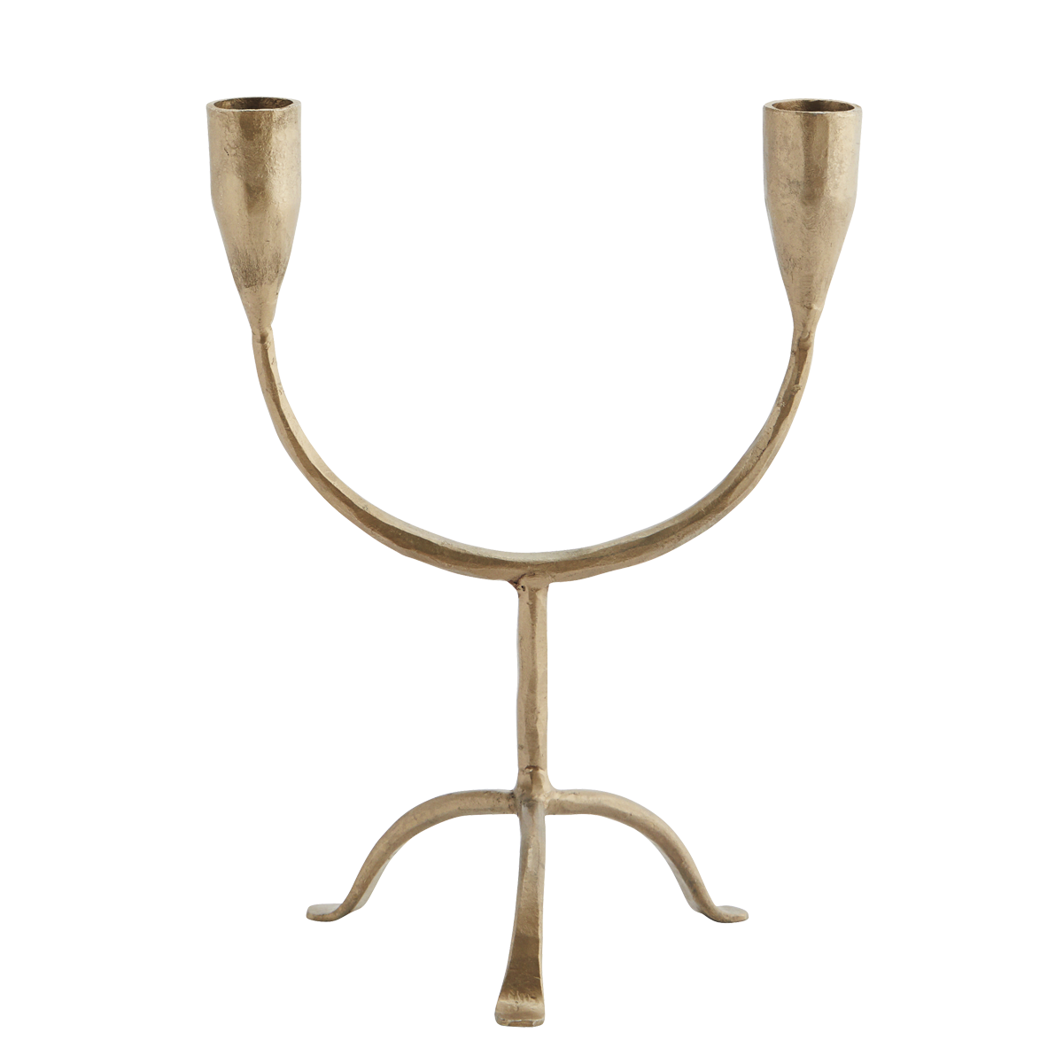 Hand forged double candle holder